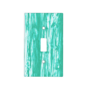 Driftwood pattern - turquoise and white light switch cover