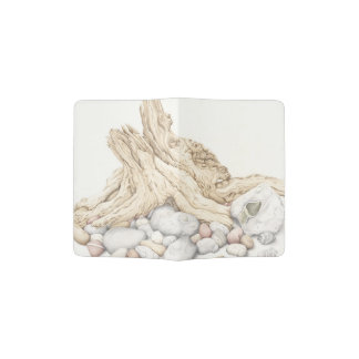 Driftwood & Pebbles Still Life Passport Holder