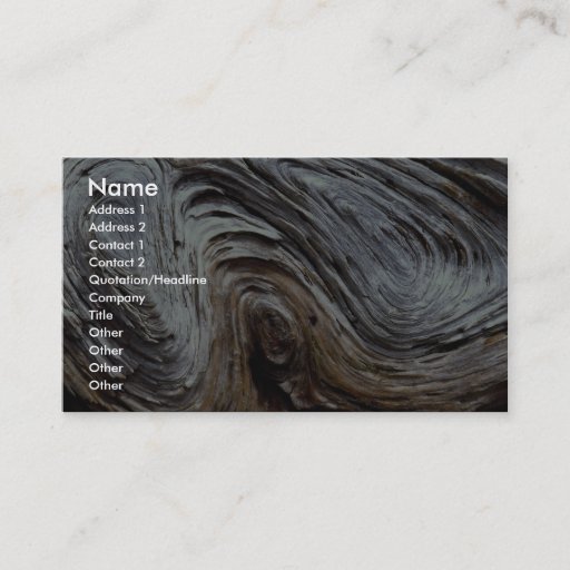 Customizable Driftwood Photo Business Card
