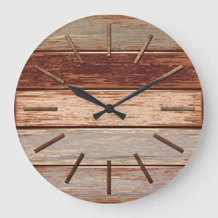 Driftwood Rust Wall Clock