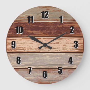 Driftwood Rustic Wall Clock by Fiery_Fire at Zazzle