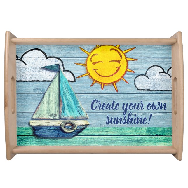 Driftwood serving tray Create your own Sunshine (Front)