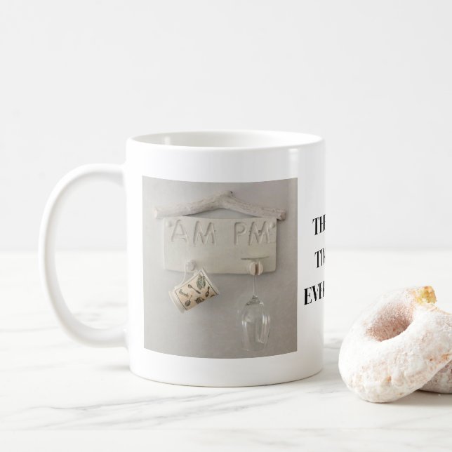 DRIFTWOOD THEMED COFFEE MUG (With Donut)
