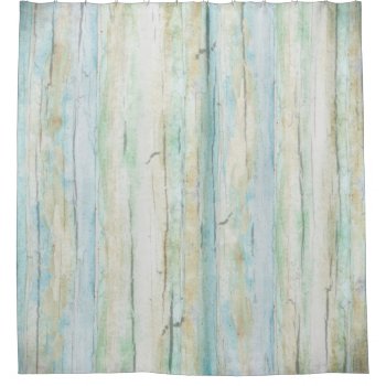 Driftwood Watercolor Beach Coastal Rustic Wood Art Shower Curtain by AudreyJeanne at Zazzle