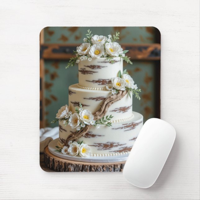 Driftwood Wedding Cake Mouse Pad (With Mouse)