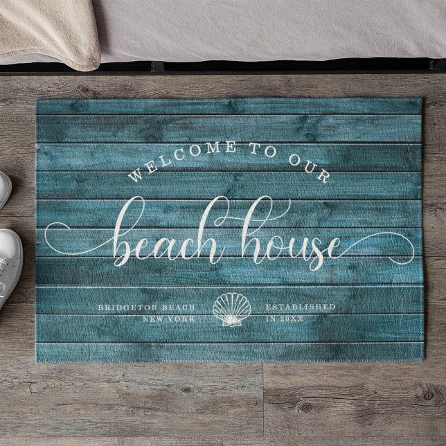 Driftwood WELCOME TO OUR Beach House Script Custom Doormat (Creator Uploaded)