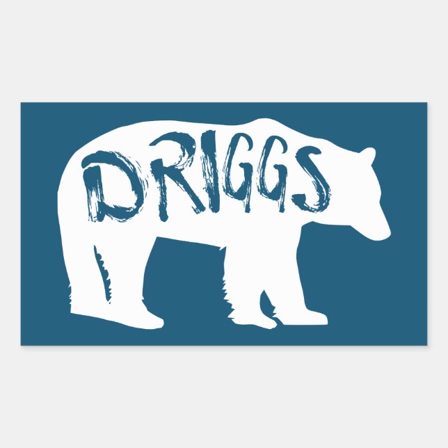 Driggs Idaho Bear Rectangular Sticker (Front)