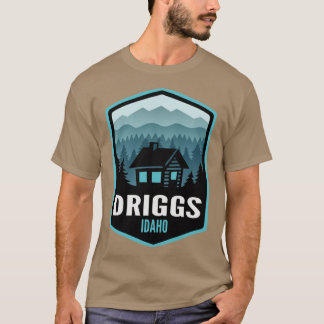 Driggs Idaho Mountain Town Cabin Oversized T-Shirt