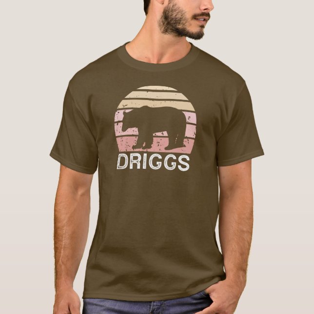 Driggs Idaho Retro Bear T-Shirt (Front)