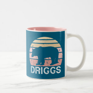 Driggs Idaho Retro Bear Two-Tone Coffee Mug
