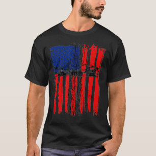 Drill Baby Drill American Flag Oil And Gas Oilfie T-Shirt