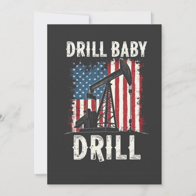 Drill Baby Drill American Trump Energy Economy  Holiday Card (Front)