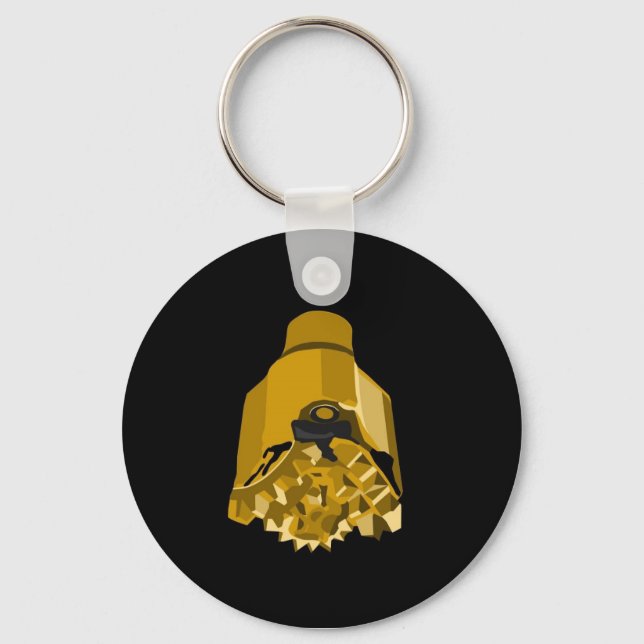 drill bit black keychain (Front)