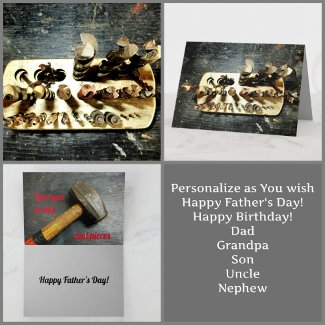 Drill Bits and Hammer Father's Day or Birthday