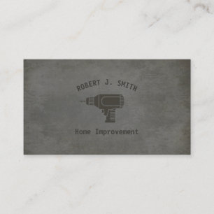 Drill Concrete Home Improvement Business Cards
