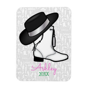 Drill Dance Team Christmas Boot and Hat Magnet