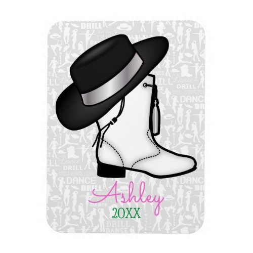 Drill Dance Team Christmas Boot and Hat Magnet