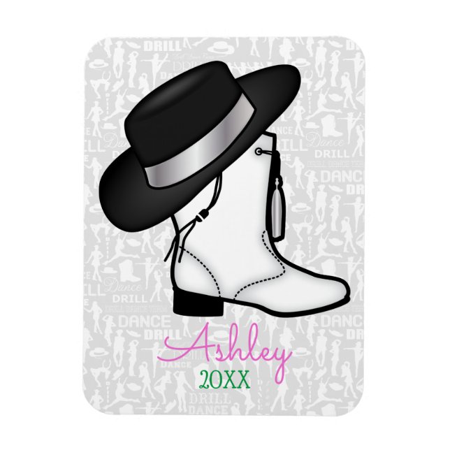Drill Dance Team Christmas Boot and Hat Magnet (Vertical)