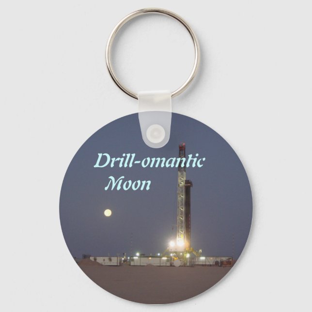 Drill-omantic  Moon Keychain (Front)