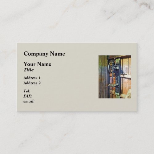 Drill Press in Shop Business Card