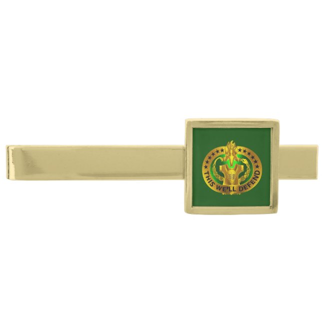 Drill Sergeant Army Veteran Gold Finish Tie Bar (Front)