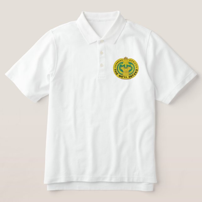 Drill Sergeant Embroidered Polo Shirt (Design Front)