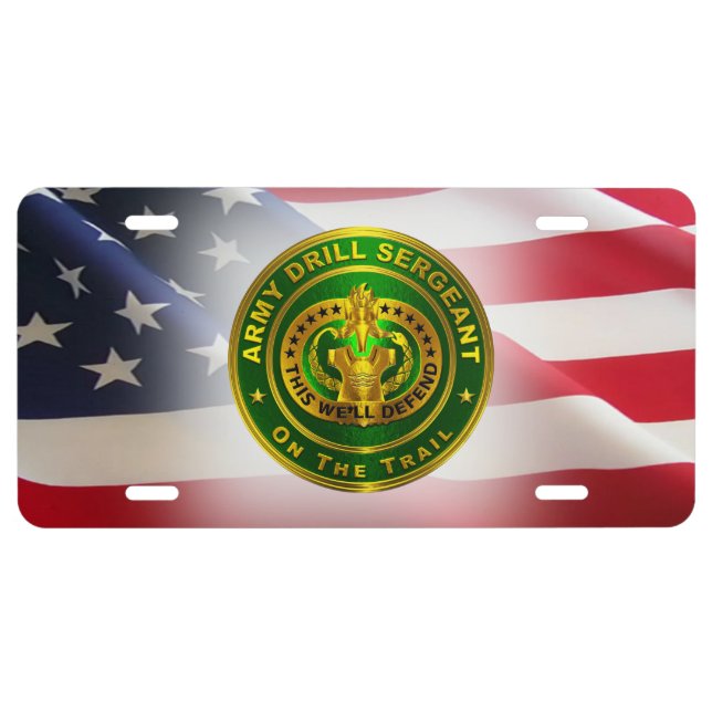 Drill Sergeant License Plate (Front)