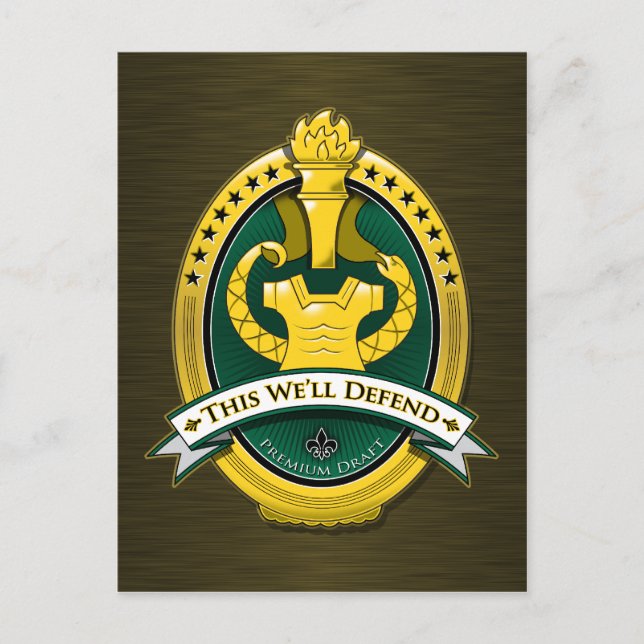 Drill Sergeant Premium Draft Beer Postcard (Front)