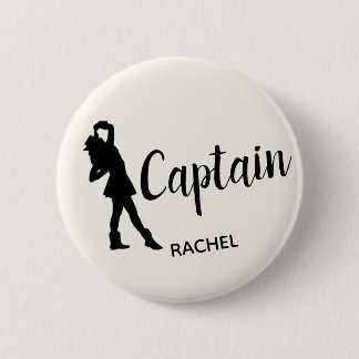 Drill Team Captain Personalized Button