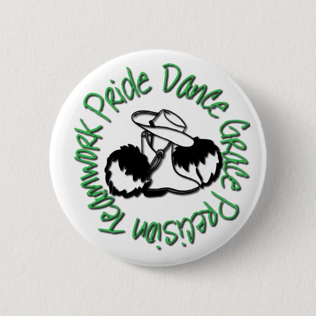 Drill Team - Dance Grace Precision Teamwork Pride Button (Front)