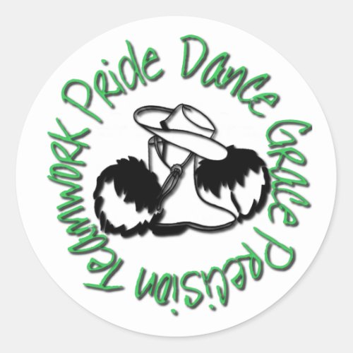 Drill Team _ Dance Grace Precision Teamwork Pride Classic Round Sticker