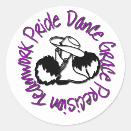 Drill Team _ Dance Grace Precision Teamwork Pride Classic Round Sticker