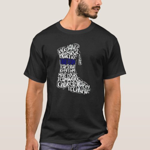 Drill Team Marching Band Word Cloud T_Shirt
