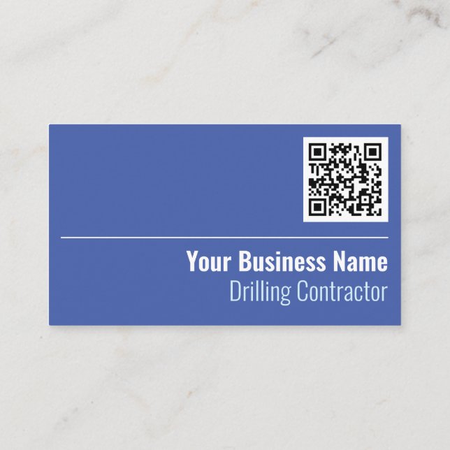 Drilling Contractor QR Code Business Card (Back)