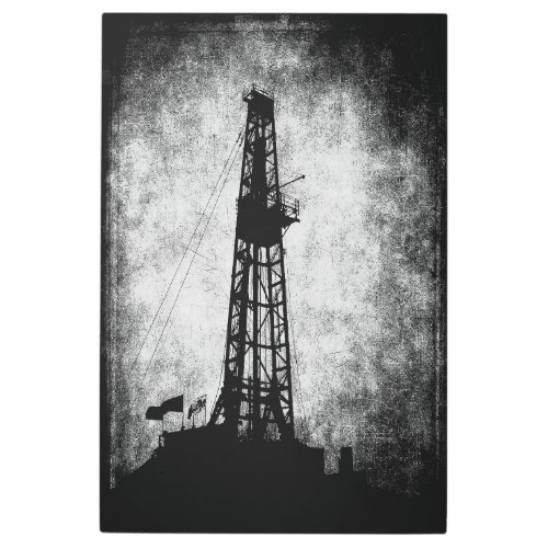 Drilling for Energy Metal Print