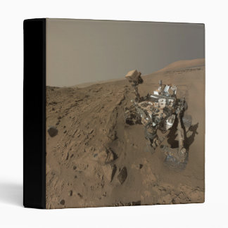 Drilling Mars Curiosity Red Martian Landscape 3 Ring Binder