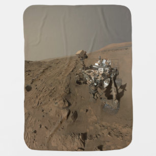 Drilling Mars Curiosity Red Martian Landscape Baby Blanket