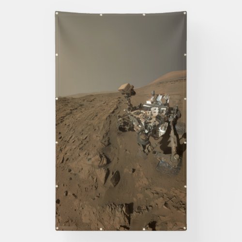 Drilling Mars Curiosity Red Martian Landscape Banner