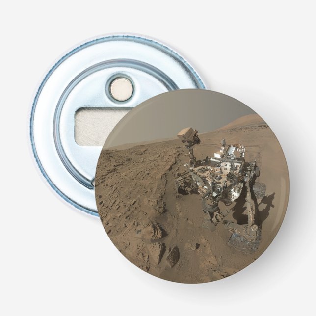 Drilling Mars Curiosity Red Martian Landscape Bottle Opener (Front)