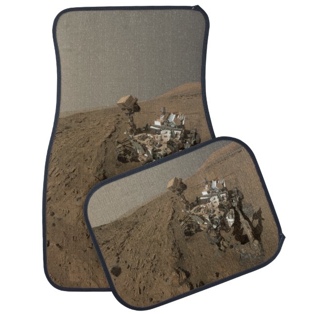 Drilling Mars Curiosity Red Martian Landscape Car Floor Mat (Set)