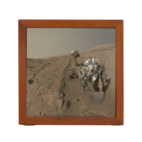 Drilling Mars Curiosity Red Martian Landscape Desk Organizer