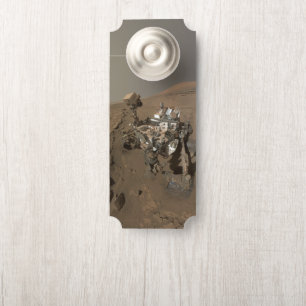 Drilling Mars Curiosity Red Martian Landscape Door Hanger
