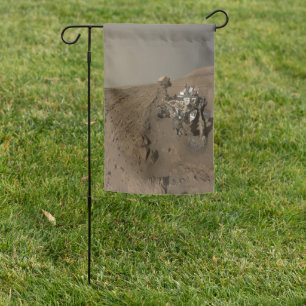 Drilling Mars Curiosity Red Martian Landscape Garden Flag