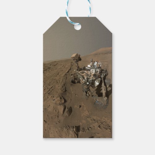 Drilling Mars Curiosity Red Martian Landscape Gift Tags