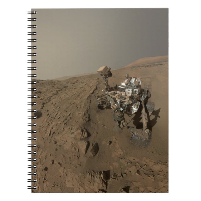 Drilling Mars Curiosity Red Martian Landscape Notebook (Front)