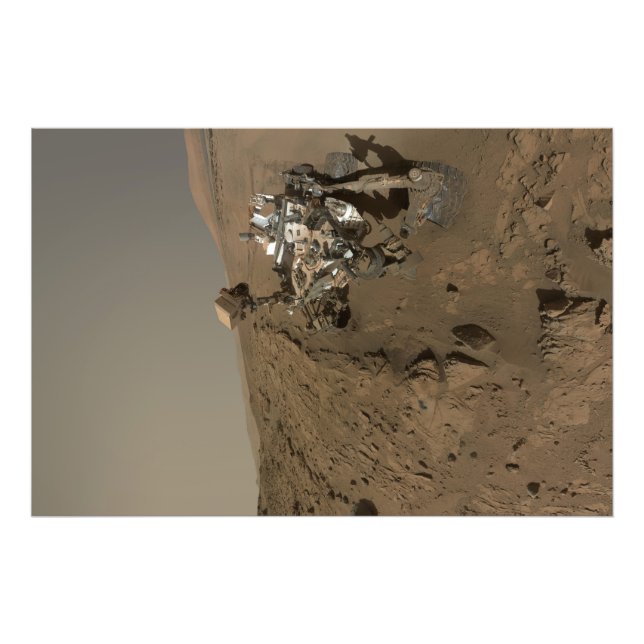 Drilling Mars Curiosity Red Martian Landscape Photo Print (Front)