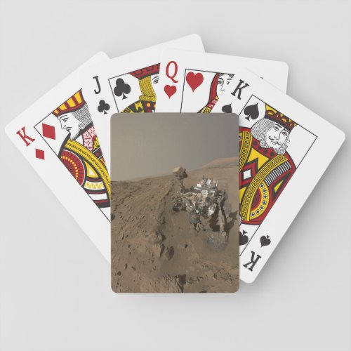 Drilling Mars Curiosity Red Martian Landscape Poker Cards
