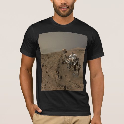 Drilling Mars Curiosity Red Martian Landscape T_Shirt