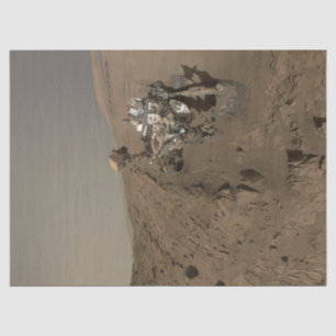 Drilling Mars Curiosity Red Martian Landscape Tissue Paper