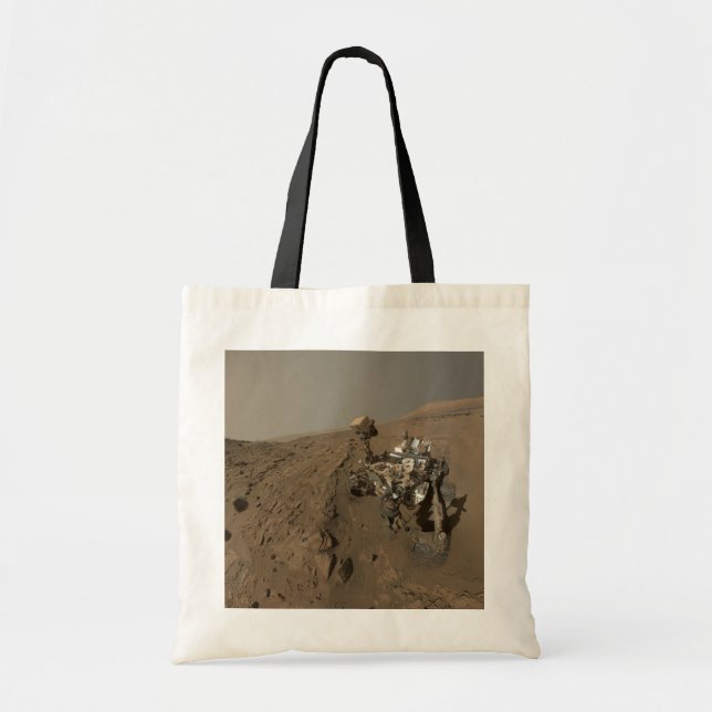 Drilling Mars Curiosity Red Martian Landscape Tote Bag (Front)